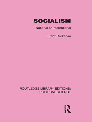 cover image of Socialism National or International